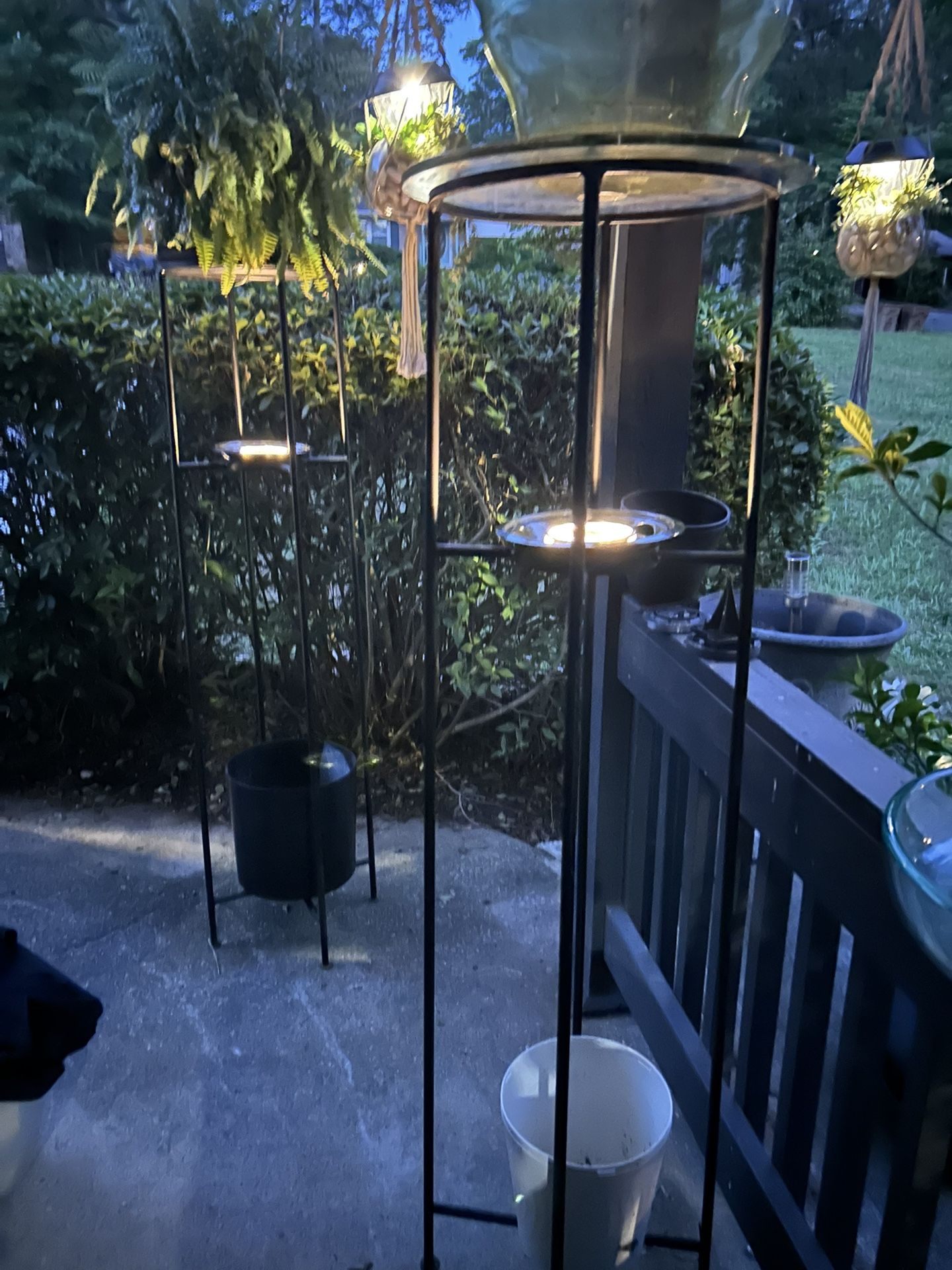 “2” 66 Inch Tall Circular Rod Iron Plant Stands