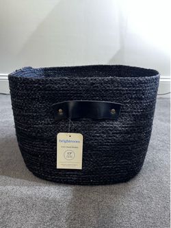 Moving out sale. 13” Corn Husk Basket + 1 extra storage box