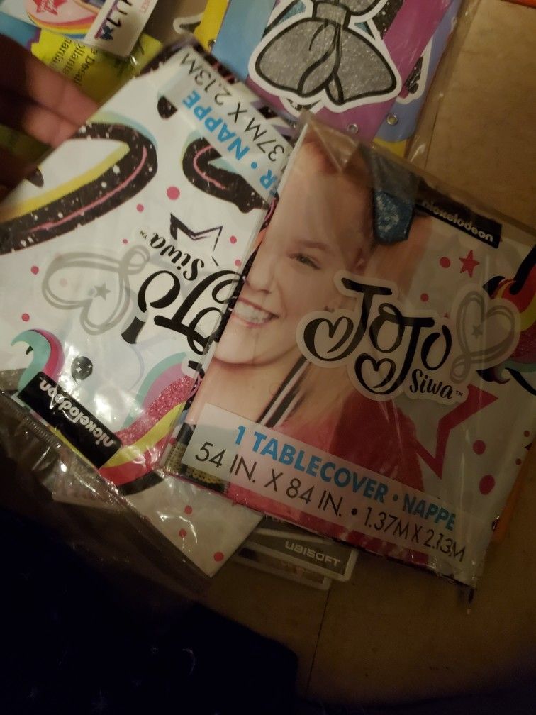 Jojo Siwa Banner And Two Table Cloths