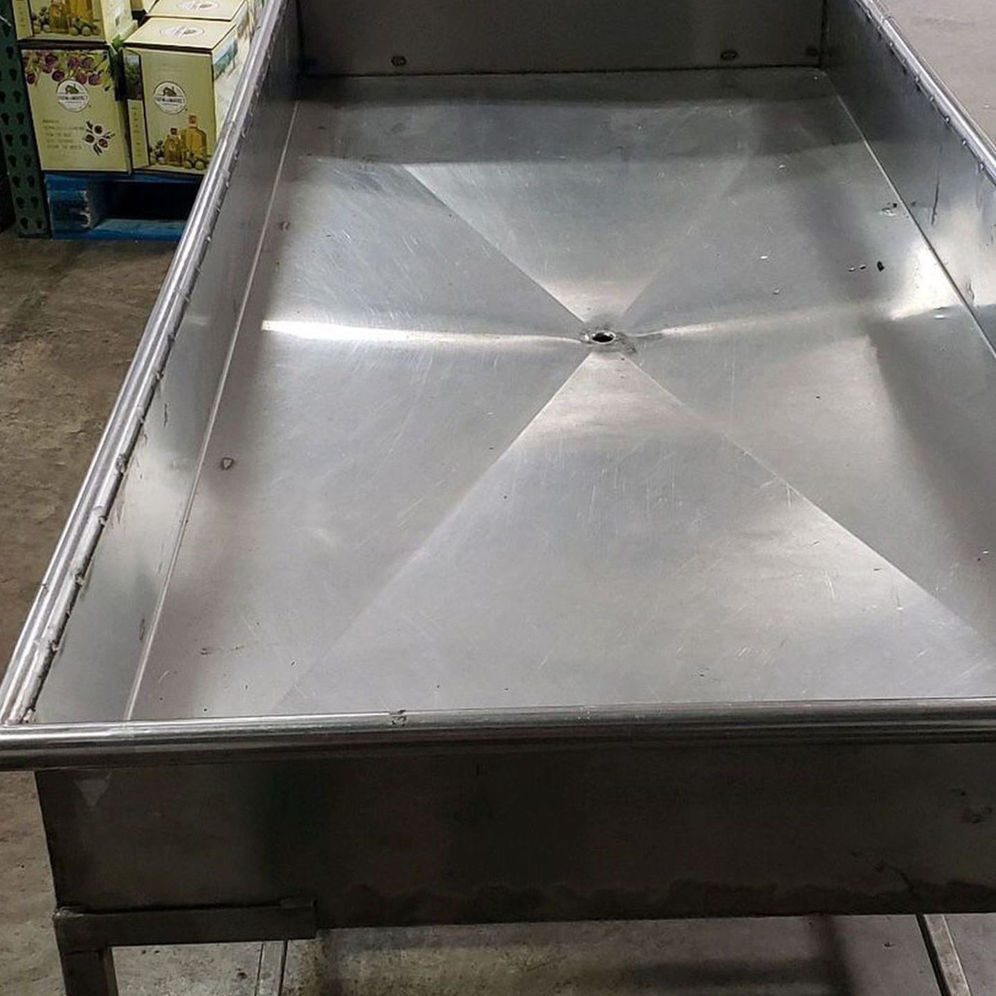 Commercial Stainless Steel Sink & Work Table on Wheels