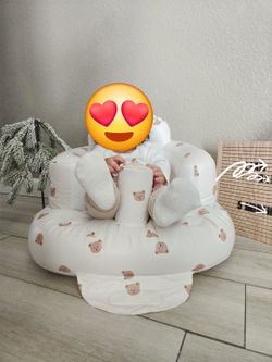 Inflatable Children's Baby Seat With Built-in Air Pump