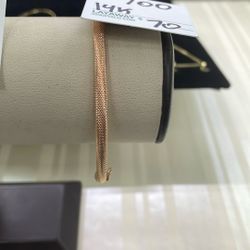 14k Followers Owe Gold Bangle