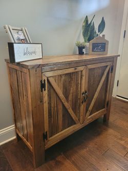 Rustic Barndoor Cabinet
