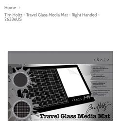 Tonic Studios Tim Holtz Glass Travel Media Mat (New)