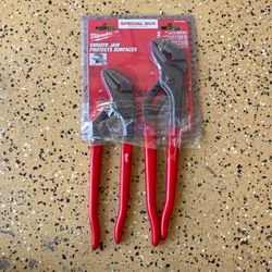 Milwaukee 10 in. and 12 in.Smooth Jaw Pliers with Dipped Grip Handles (2-PC)