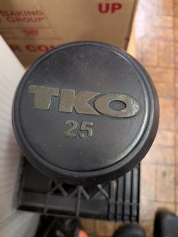 25 Lb. Rubber Coated Dumbbell 