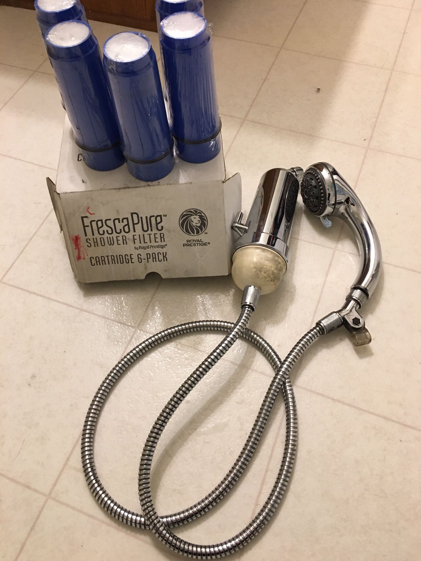 Royal Prestige Shower Filter Fresca Pure FP2000 + 5 filter asking $300