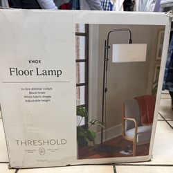 72"x16" Knox Floor Lamp - Threshold™: Modern Black Standing Lamp with Dimmer Switch