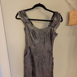 Silver  Holiday Party Dress 