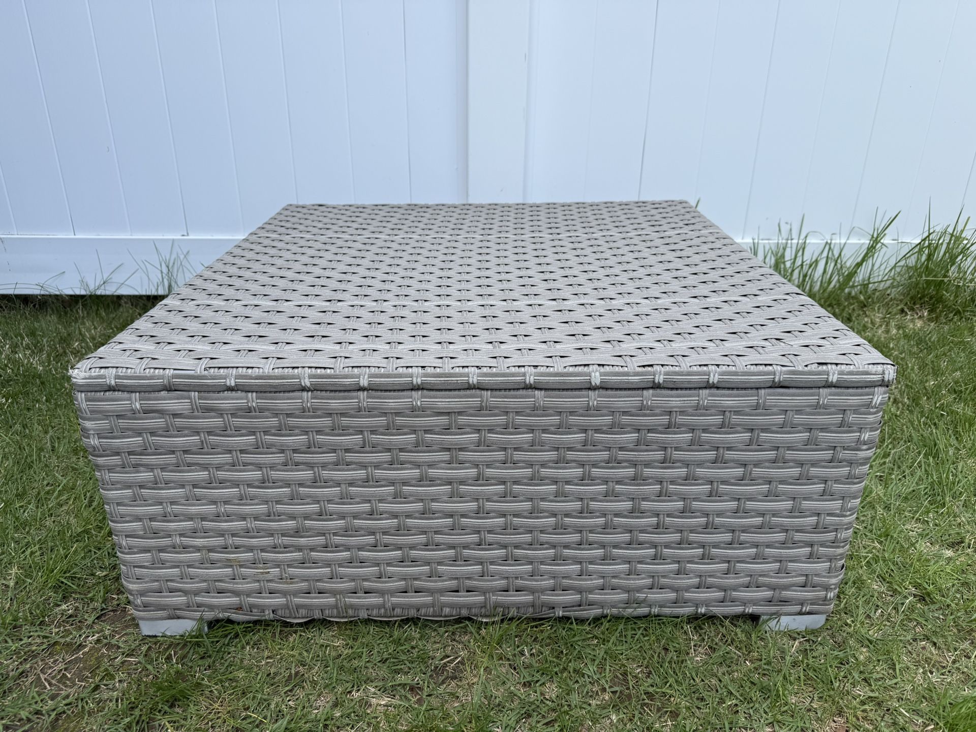Outdoor Patio Wicker Square Coffee Table
