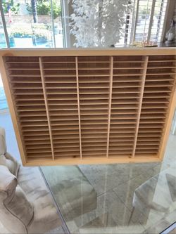 Natural Wood Light Wood that hold 100 cassettes-Made by Kingdom Brand NEW in box