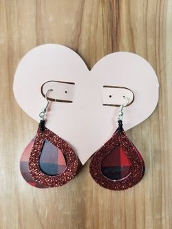 Faux leather earrings