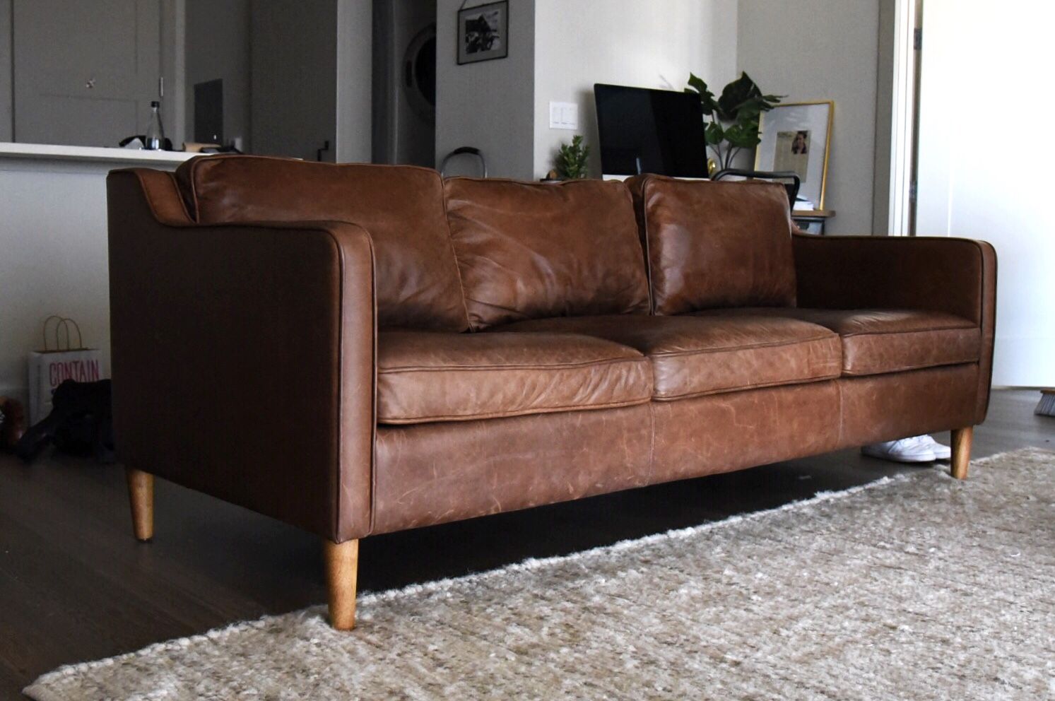 West Elm Hamilton Leather Sofa (81”) for Sale in Dallas, TX OfferUp