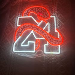 Kobe Bryant Neon Lights black mamba