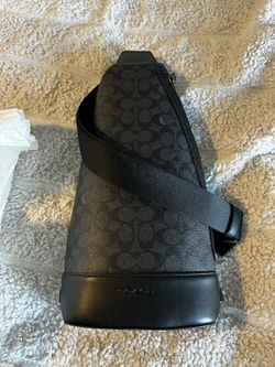 NWTO Coach Sling Bag Black Leather