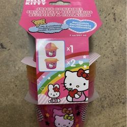 3 piece Hello Kitty Snack Tupperware Containers