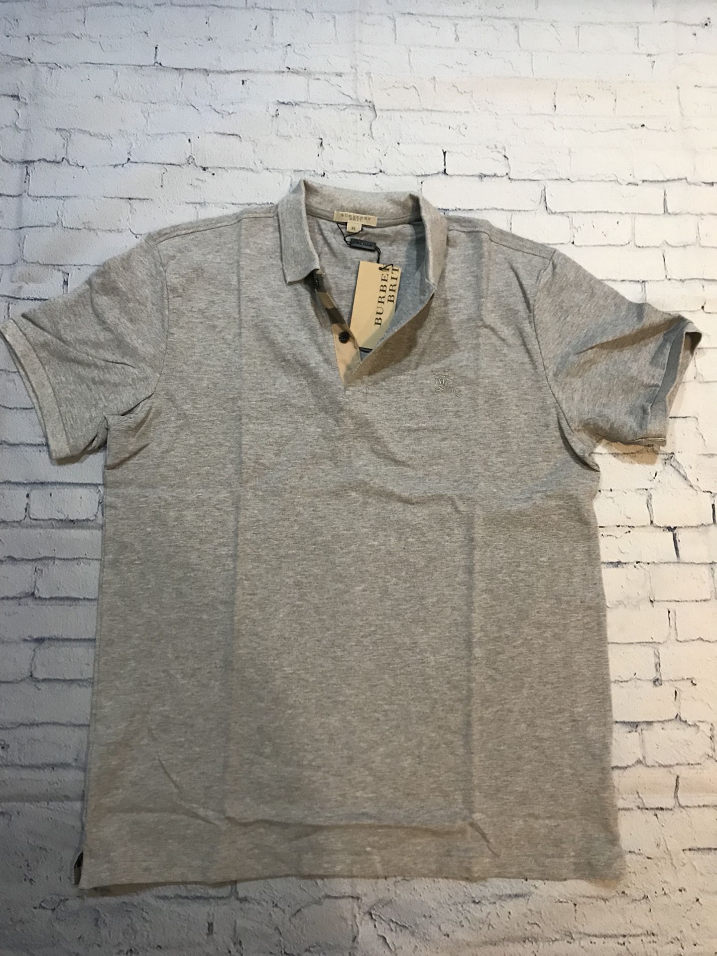 Men’s Burberry polo shirt Gray size S