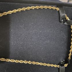 14k Solid Gold Yellow Gold Rope Chain 