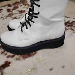 White Platform Boots