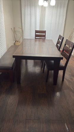 Dining Table Set With Bench