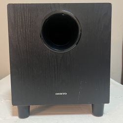 Onkyo SKW-391 Home Theater Passive Subwoofer 8" Surround Sound Deep Bass Audio