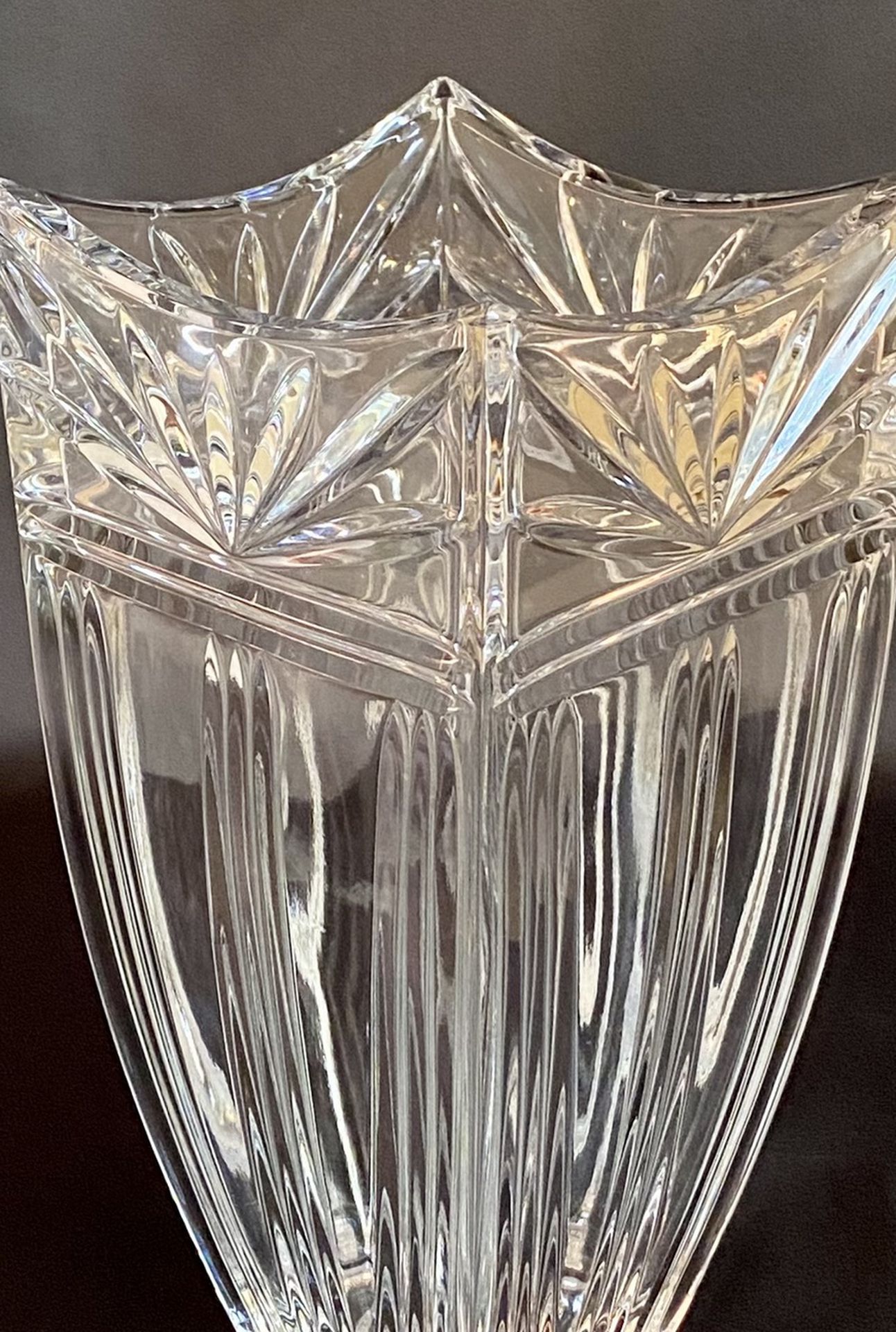 Stunning Crystal Marquis By Waterford Odyssey 8" Tall Square Vase