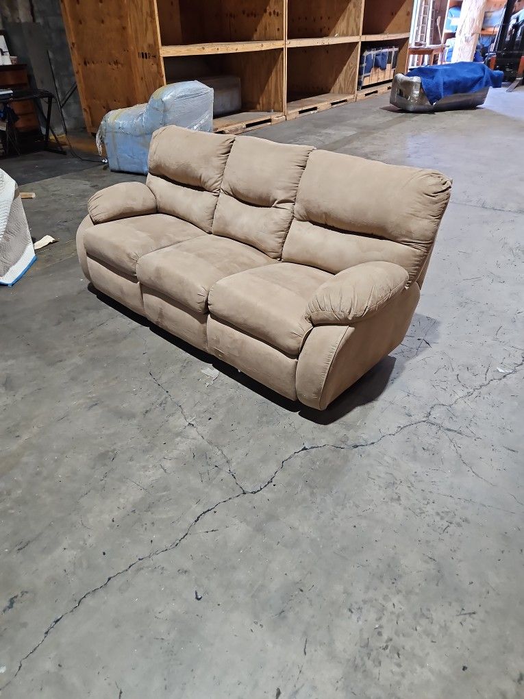Tan Reclining Sofa