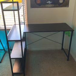 Desk L Shape With Shelves
