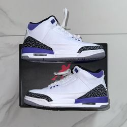 2022 Air Jordan 3 Retro GS Dark Iris Size 7Y / 8.5W