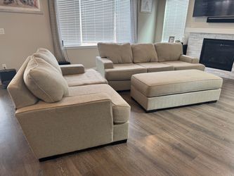 Couch, loveseat, and Ottoman