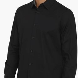 New  Beverly Hills Polo Club Black Modern Fit Dress Shirt Men’s Business Casual M neck (17”) Neck. 17” Chest 46” Length 29” Sleeves 21”.25 Shoulder 41