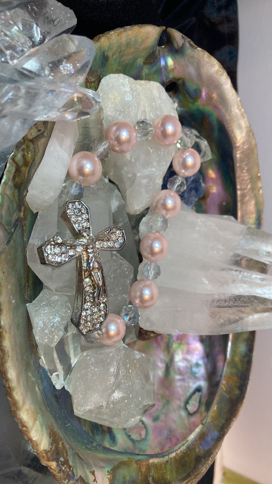 Pink Pearl Stretch Bracelet