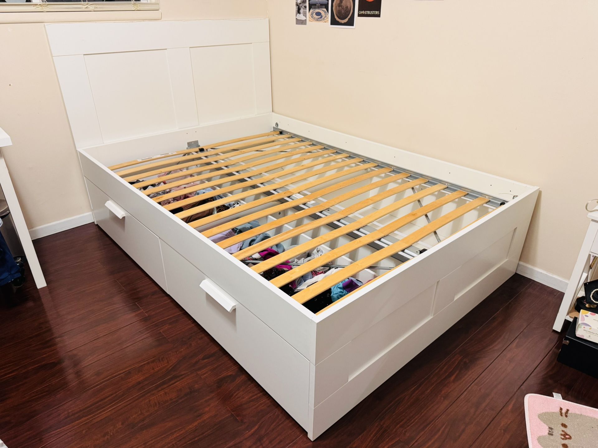 FULL BED FRAME with 4 DRAWERS