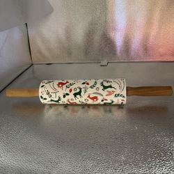 Christmas Reindeer  Red And Green Rolling Pin