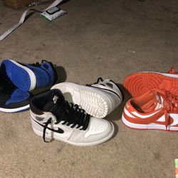 JORDAN 1s Size 10-11 Royal Blues, Defiant SB, Syracuse Dunks  