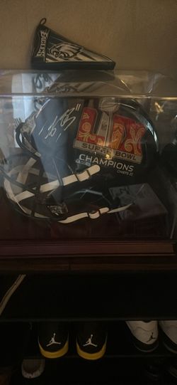 Super Bowl Lix Signed Aj Brown Full Size Helmet