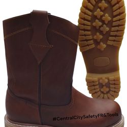 Leather Steel Toe Work Boots 