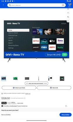 70 in tv onn Roku