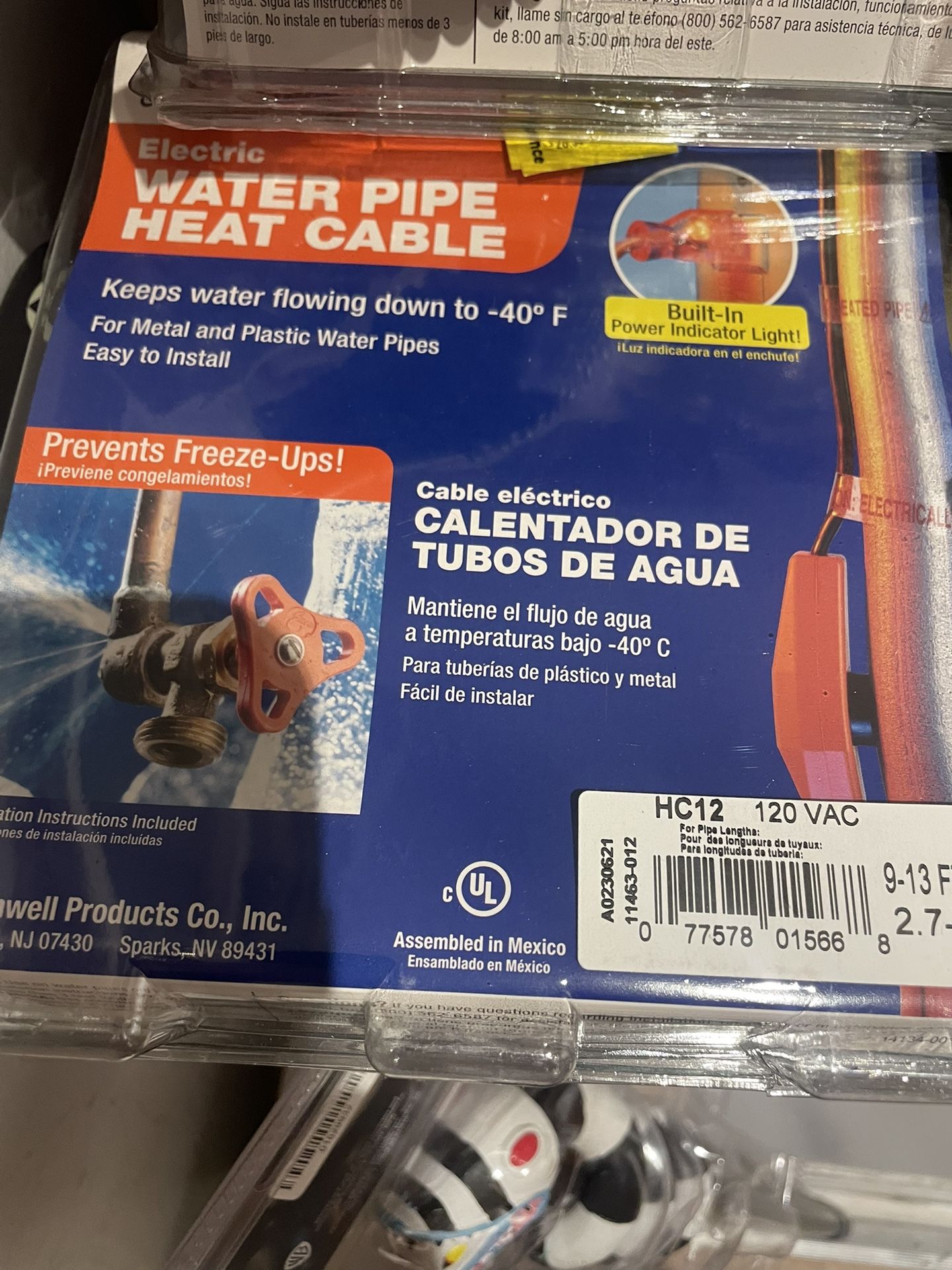 Frost King Electric Water Pipe Heat Cable (9-13 ft./2.7-4 M) HC12