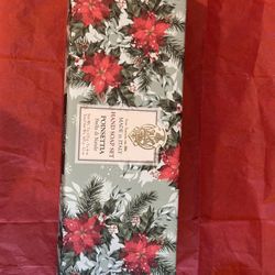 Fancy Hand Soap Set Made In Italy Poinsettia In Gift Box 