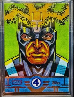 2026 Topps Finest Fantastic Four Black Bolt 1/1 Sketch Chris Foreman SSP