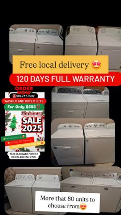 Washer And Dryer Sets $595 Free Delivery