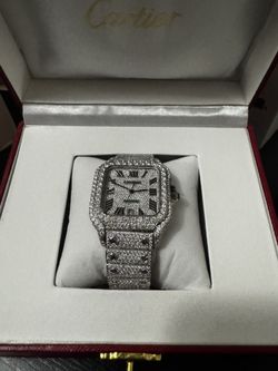 Cartier Santos Moissanite Watch