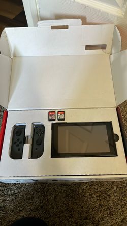 Nintendo Switch With Mario Party And Mario Kart Game 300 OBO