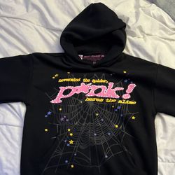 Sp5der Hoodie Pink/black Size:Large And Medium 