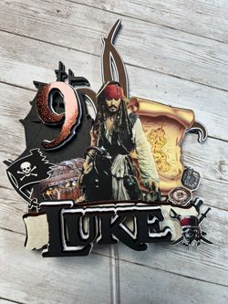 Pirates Of The Caribbean Cake Topper