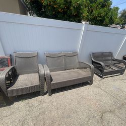 Patio Furniture Love Seats And Chair 