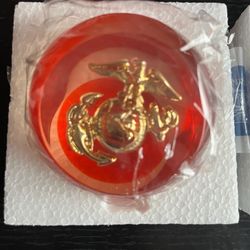 Gold USMC Marine Eagle Emblem by Enesco Paperweight