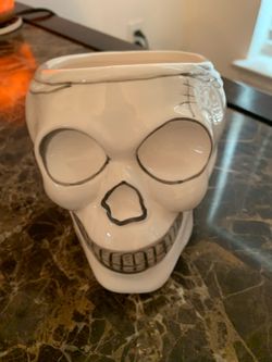 Ceramic Skull Bowl or Candy Dish