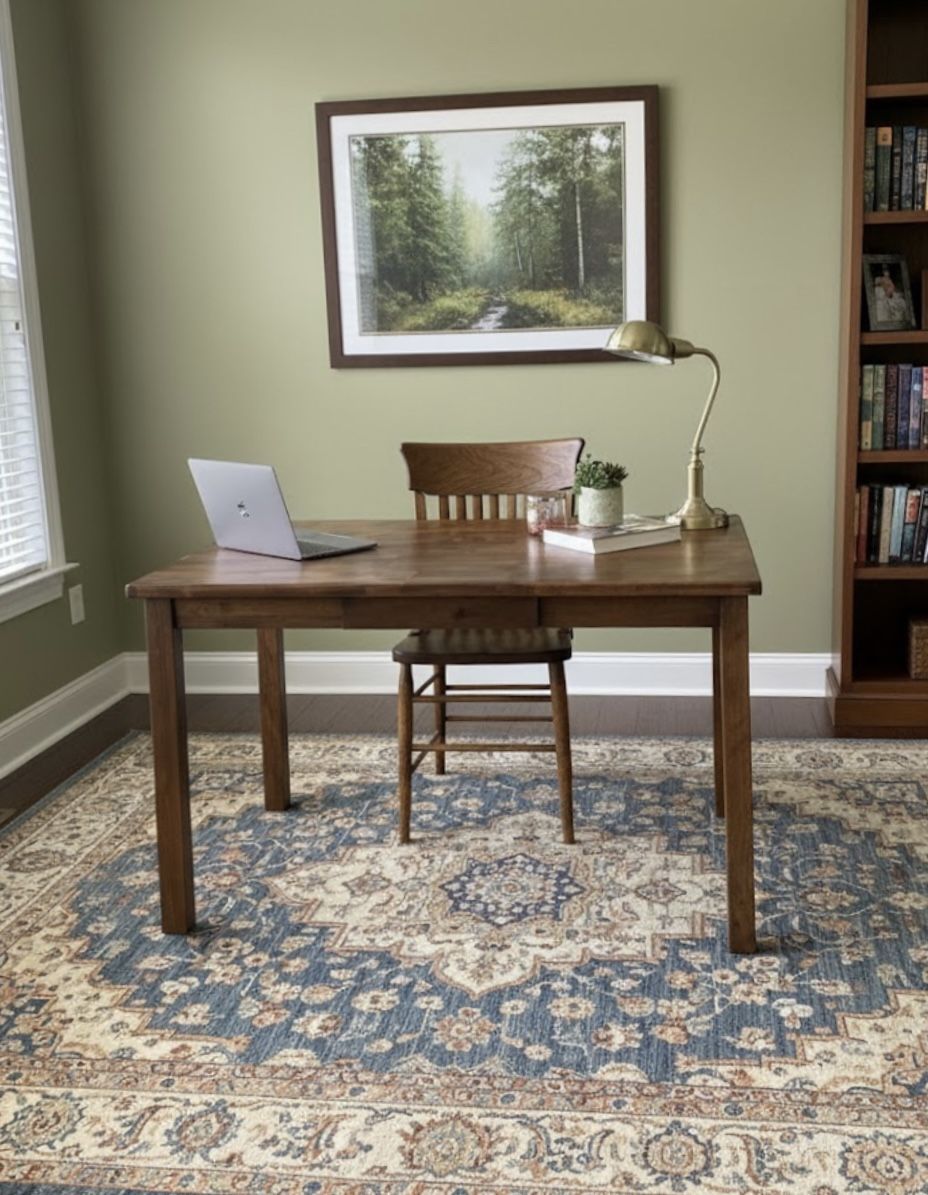 Like New Maple Desk & Vintage Butternut Chair Set